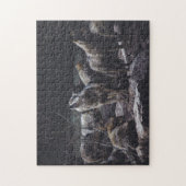 Wolf Pack Forest Gray Wolves Animals Natuur Uitzic Legpuzzel (Verticaal)