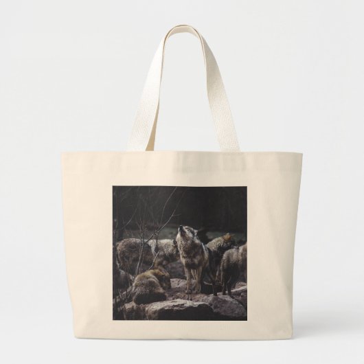 Wolf Pack Grote Tote Bag (Voorkant)