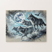 Wolf Pack Hardlopen in Moonlight Legpuzzel (Horizontaal)