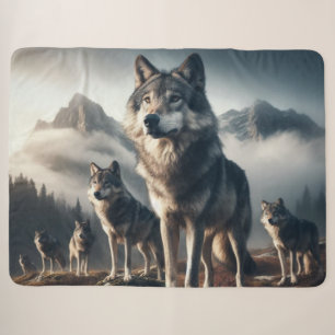 Wolf Pack in de bergen Sherpa Deken