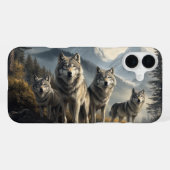 Wolf Pack in het berglandschap iPhone Hoesje (Achterkant horizontaal)