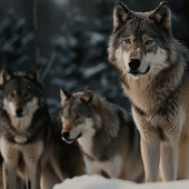 Wolf Pack in Winter Snow Jigzaag Puzzle Legpuzzel