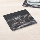 Wolf Pack Kartonnen Onderzetters (Schuin)