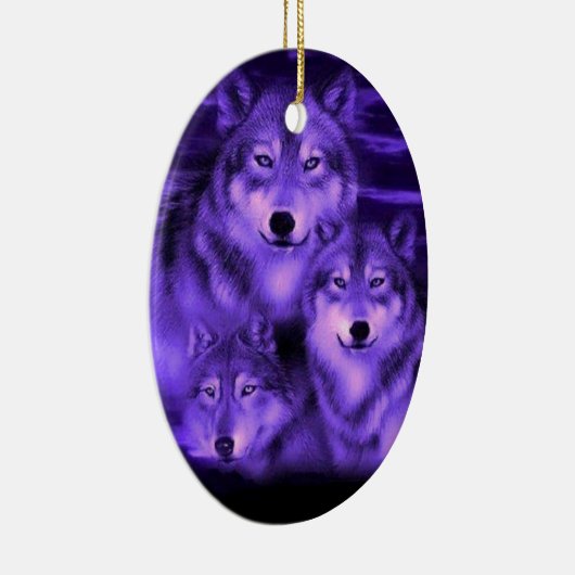 Wolf Pack Keramisch Ornament (Rechts)