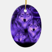 Wolf Pack Keramisch Ornament (Voorkant)
