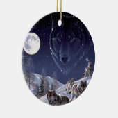 Wolf Pack Keramisch Ornament (Rechts)