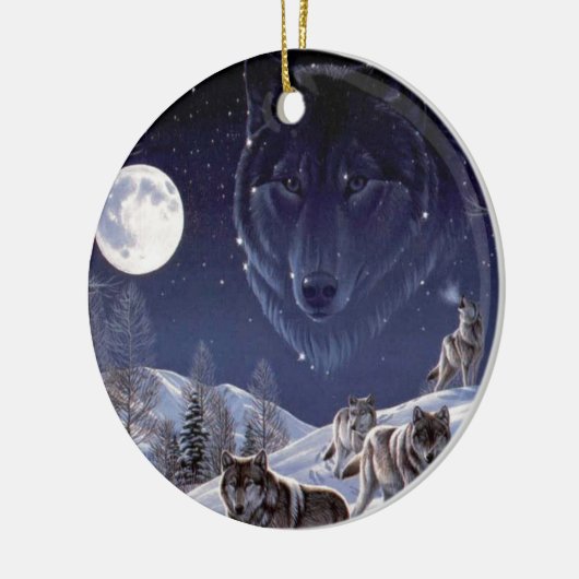 Wolf Pack Keramisch Ornament (Links)
