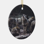 Wolf Pack Keramisch Ornament (Rechts)