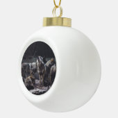 Wolf Pack Keramische Bal Ornament (Rechts)