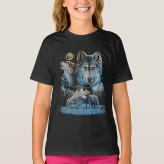 Wolf Pack Kinder T-Shirt - Gloed in donkere letter