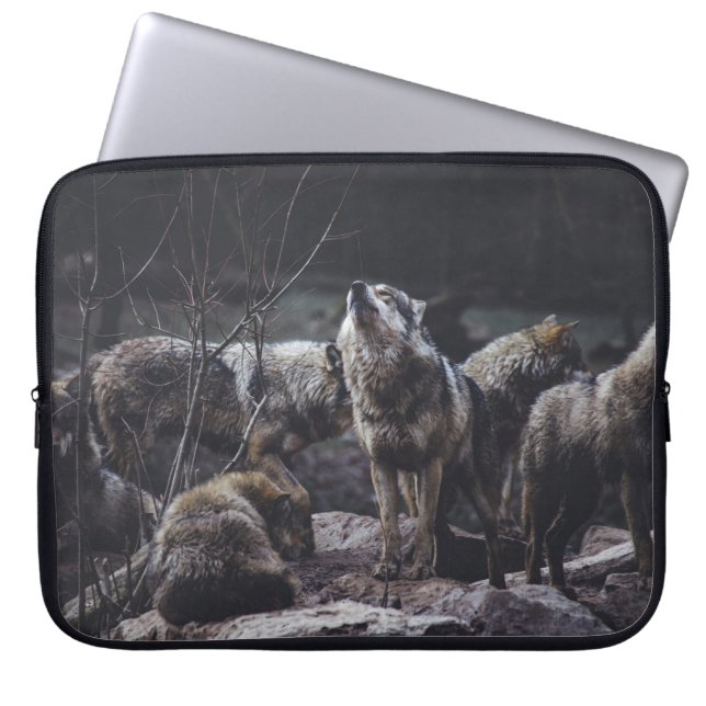 Wolf Pack laptophoes Laptop Sleeve (Voorkant)