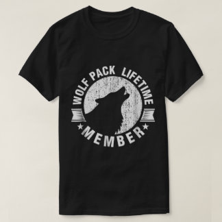 Wolf Pack Lifetime Member Vintage Wolf Silhouette  T-shirt