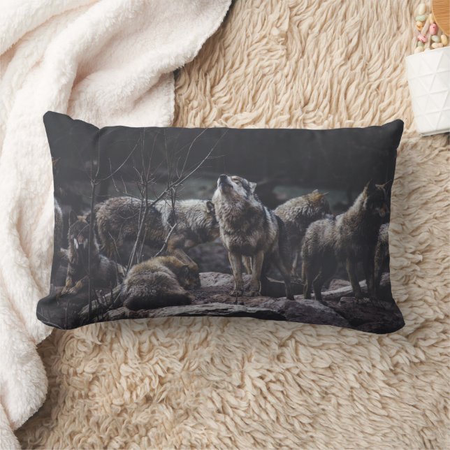 Wolf Pack Lumbar Pillow Kussen (Deken)