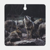 Wolf Pack Metalen Ornament (Achterkant)