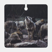 Wolf Pack Metalen Ornament (Voorkant)