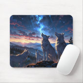 🌕🐺 Wolf Pack Mousepad – Verenigd door Instinct,  Muismat (Met muis)