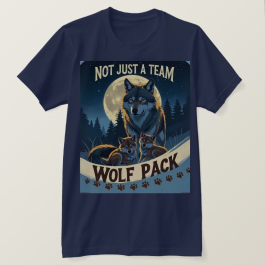 Wolf Pack - Niet alleen een team, een gezin onder  T-shirt (Design voorkant)