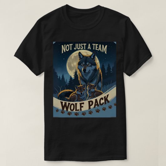 Wolf Pack - Niet alleen een team, een gezin onder  T-shirt (Design voorkant)