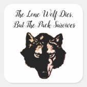 Wolf Pack offerte Vierkante Sticker (Voorkant)