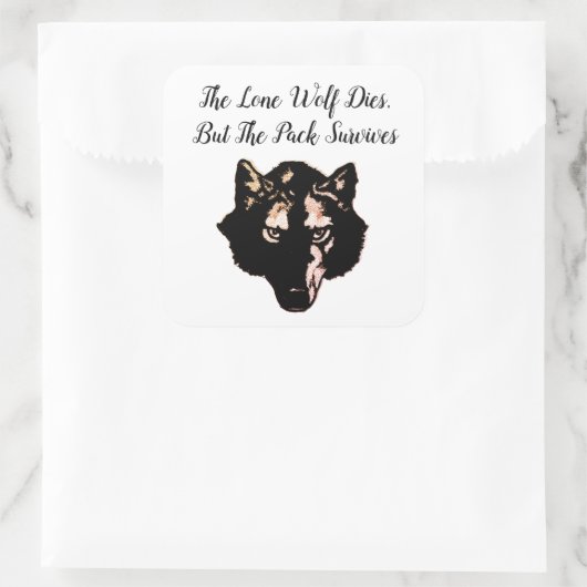 Wolf Pack offerte Vierkante Sticker (Tas)