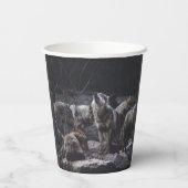 Wolf Pack Papieren Bekers (Achterkant)