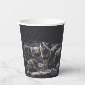 Wolf Pack Papieren Bekers (Voorkant)