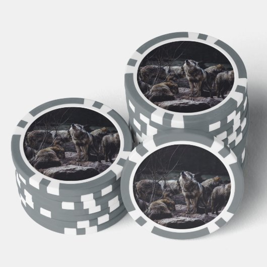 Wolf Pack Poker Chips (Opstapeling)
