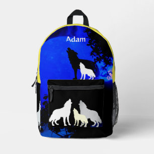 Wolf pack Print Cut Sew Bag Bedrukte Rugzak