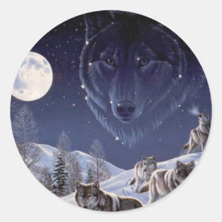 Wolf Pack Ronde Sticker