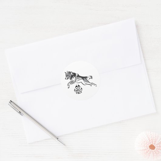 WOLF PACK RONDE STICKER (Envelop)
