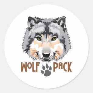 WOLF PACK RONDE STICKER
