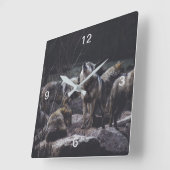 Wolf Pack Vierkante Klok (Hoek)