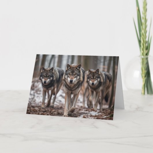 Wolf Pack Wenskaart Kaart (Voorkant)