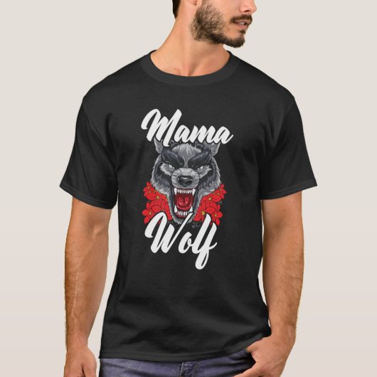 Wolf Pack Werewolf Wolfgang Wildlife Animal Mama W T-shirt (Voorkant)