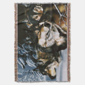 Wolf Pack Winter Deken (Voorkant Verticaal)