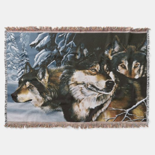 Wolf Pack Winter Deken (Voorkant)