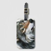 Wolf Painting Bagagelabel (Voorkant (verticaal))