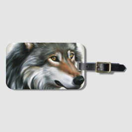 Wolf Painting Bagagelabel