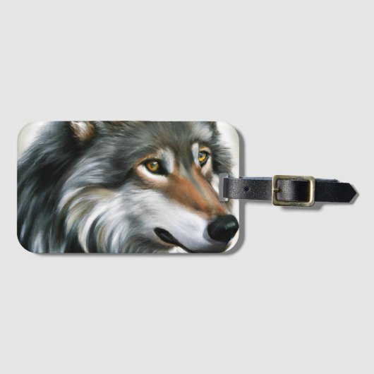Wolf Painting Bagagelabel (Voorkant (horizontaal))