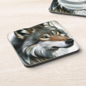 Wolf Painting Bier Onderzetter (Linkerzijde)