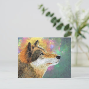 Wolf Painting-Briefkaart   Natuur Briefkaart