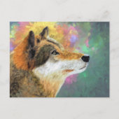 Wolf Painting-Briefkaart | Natuur Briefkaart (Voorkant)