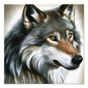 Wolf Painting Foto Afdruk