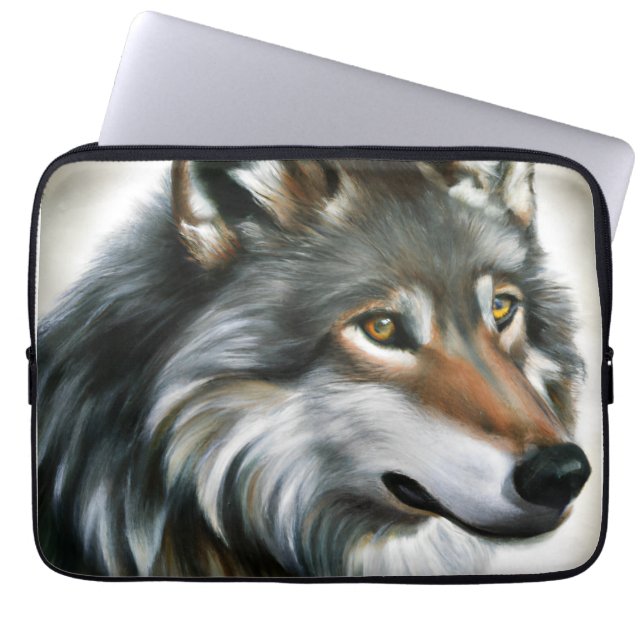 Wolf Painting Laptop Sleeve (Voorkant)