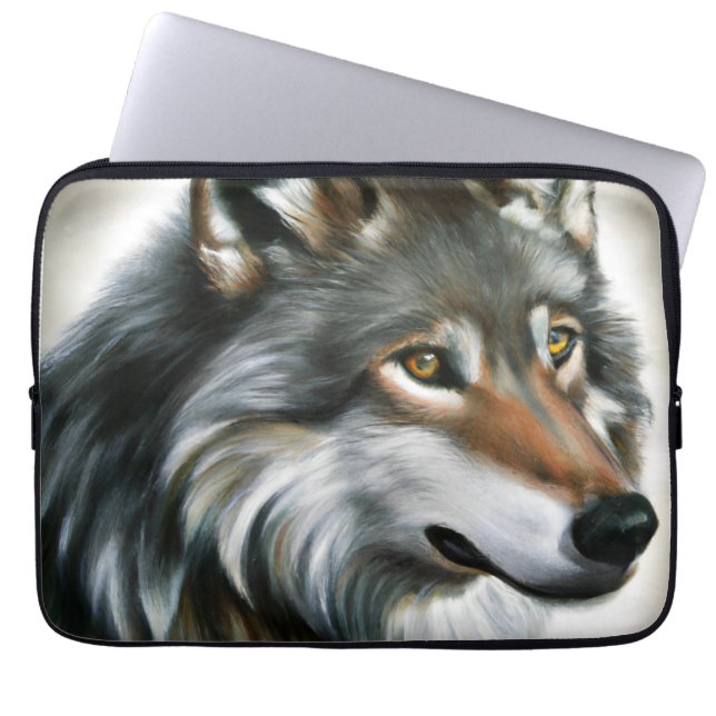 Wolf Painting Laptop Sleeve (Voorkant)