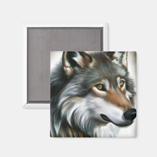 Wolf Painting Magneet (Voorkant / Achterkant)