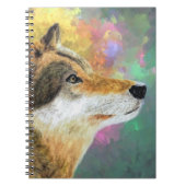 Wolf Painting Notitieboek - Prachtige kunst van he (Voorkant)