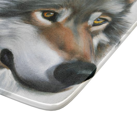 Wolf Painting Snijplank (Hoek)