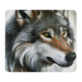 Wolf Painting Snijplank