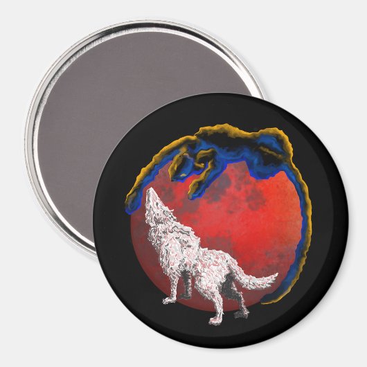 Wolf Panther Maanverduistering Magneet (Voorkant / Achterkant)
